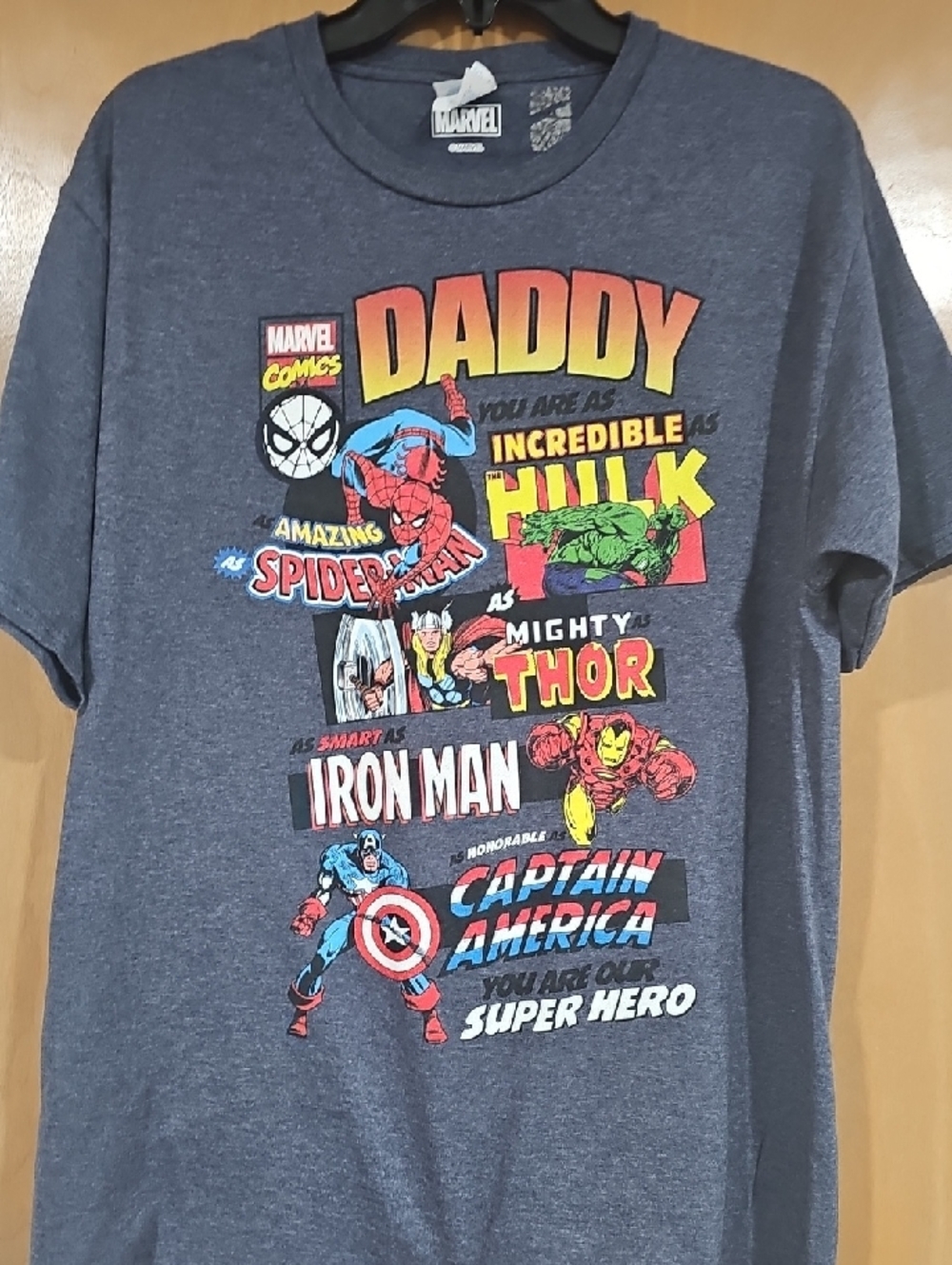 Marvel Navy Graphic 'Daddy' Superhero Tee